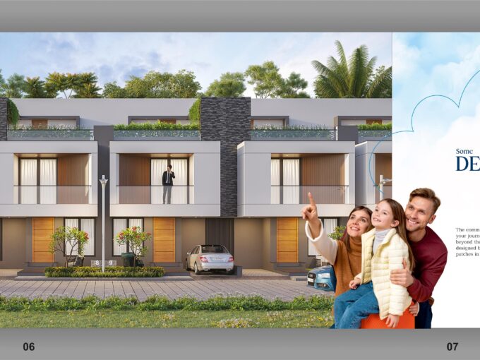 Spacious 4 BHK premium bungalow with landscaped garden and wide RCC road view